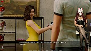 i am ms denvers in ep 55 wearing stockings and see through bra