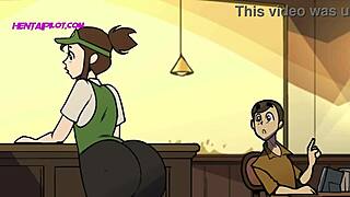 Mature woman with a big ass wants to get some action at the barista station – cartoon parody