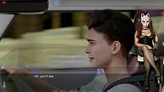 i am ms denvers in ep 55 wearing stockings and see through bra