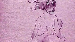 2D animated sex with pen and paper drawings