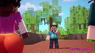 A fun cartoon-style parody of Minecraft with hot anime porn scenes