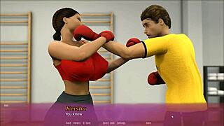 3D cartoon of big tits and cock in assjob game