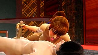 Beautiful big-breasted milf Kasumi gets a deep penetration in DOA3D hentai