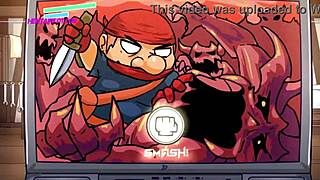 Petite Redhead Ignores Boner While Gaming in 3D Animation