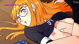 Petite Redhead Ignores Boner While Gaming in 3D Animation