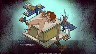 Beautiful woman with perfect body plays a naughty game in the dungeon