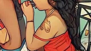 Ebony Mommy Sucks Stepbro's Monster Cock in Hentai, Swallows Cum in Mouth Facial