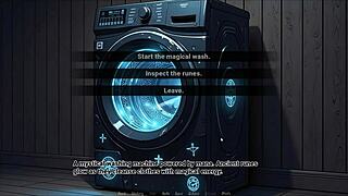 in archalchemy hentai game ep 8, milf squirts as stepson creampies her