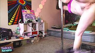 Cute Nymph Teases with Strip and Twerk on Webcam.