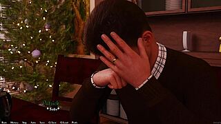 A Christmas party with a big dick 3D cartoon