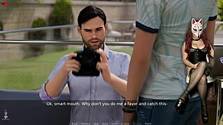 ms denvers in ep 54, that sexy gamergirl is playing a porn game in her see-through corset cosplay