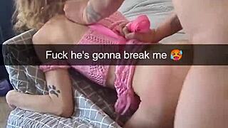 Real cheating girlfriend Richelle Rose turned cumslut on Snapchat!