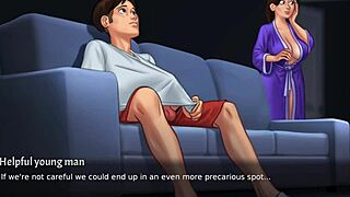 summertime saga unfolds as sexy step mom masturbates with me in part 3