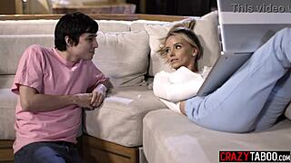 Stiff cock gets rough treatment from mature stepmom