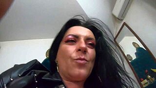 Latina goddess licks tight pussy toy while dirty-talking