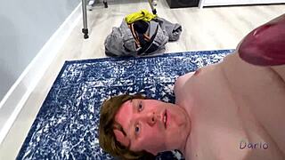 i'm worshippin livie blainn as her cum slave, swallowin her load with tattoos and piercins