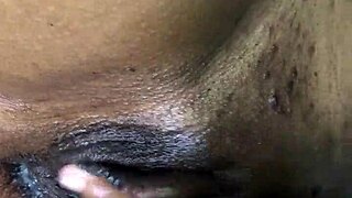 Beautiful black MILF enjoys solo play