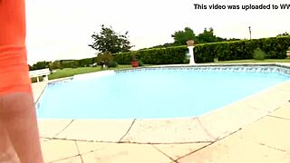 European mom enjoys rough anal sex outside