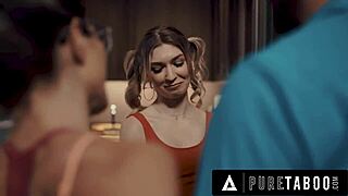 Cory Chase Invites Petite Cheerleader To Please Pervert Husband In Doggystyle Threesome