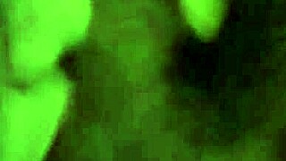 Bar stool doggy style sex with a hairy mature woman