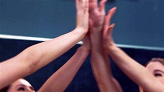Petite teen can't resist her hot stepmother's charm