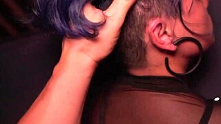 Curvy amateur couple’s BDSM scene with deepthroat and facial cum shot