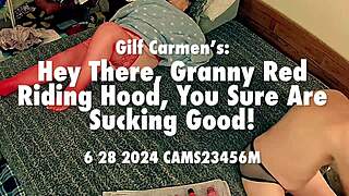 Hey, Granny Carmen sucks like Red Riding Hood!