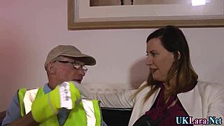 British MILF in stockings enjoys big cock and cum on her face