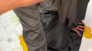 Hot hijab wearing Muslim girl seduces her father’s friend