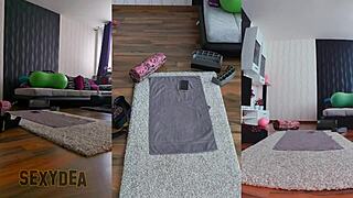 Join my triple cam for a naughty naked workout with curvy milf