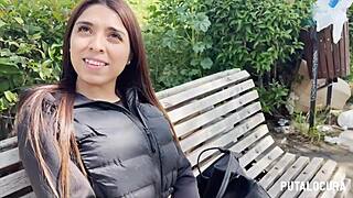 Putalocura - Teen Peruvian Michi with big tits caught by Torbe for handjob