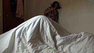 Hotel maid shocked by my massive French cock