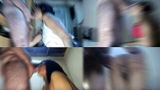 On Her Knees, Sucking Hot Cum Into Her Mouth! Wild Homemade Milf Action Unfolds!