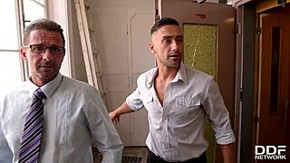 Stunner Simony Diamond banged in pussy and ass by detectives in threesome