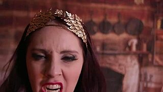 The evil stepmother and the slutty daughter in a threesome adult movie