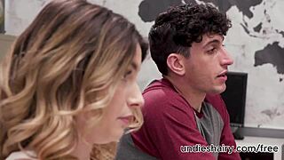 Busty Mature Teacher Forces Student into Hardcore Threesome Pussy Licking