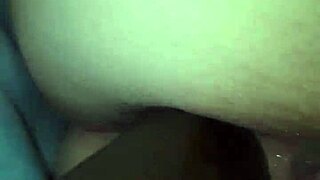 Wife takes a big black cock in her rear while using her wand toy