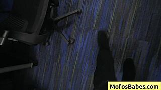 Big tits office MILF gets naughty and sucks hard