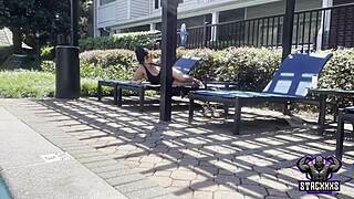 Enjoy a day at the pool with a beautiful MILF known as the Hawaiian angel
