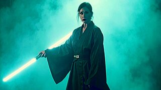 奶奶Princess Leia给Han Solo口交，同时自慰