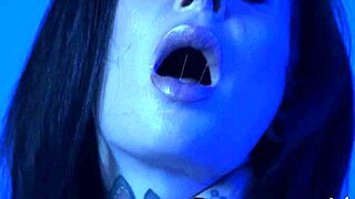 petite busty milf joanna angel slips out of her colorful neon lingerie, undressing slowly with tits exposed? ready for more.