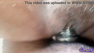 Close up and personal look at a creampie in action