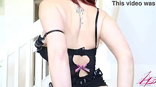 Beautiful big-chested women Carmen Valentina and partner in hot lingerie scene