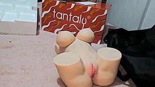 I got Laura a realistic doll to join us for a sexy trio session.