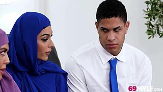 Hot milf hijab-wearing women have intense sex with other than their husbands