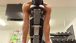 working out strong biceps and back to lift ladies for outdoor fun in california