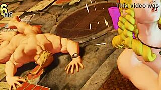 Mature beauties in Street Fighter game