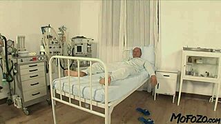 Anal sex with a busty nurse in a hospital setting