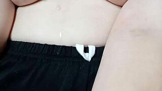 Pregnant MILF Spits On Her Big Tits And Nipples