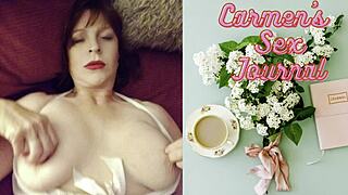 Granny carmen gives brilliant blue blowjob